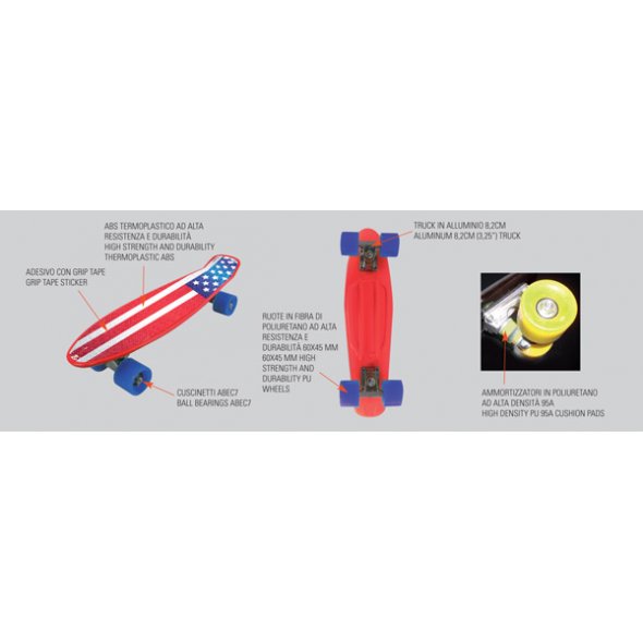 skateboard usa flag nextreme χαρακτηριστικά
