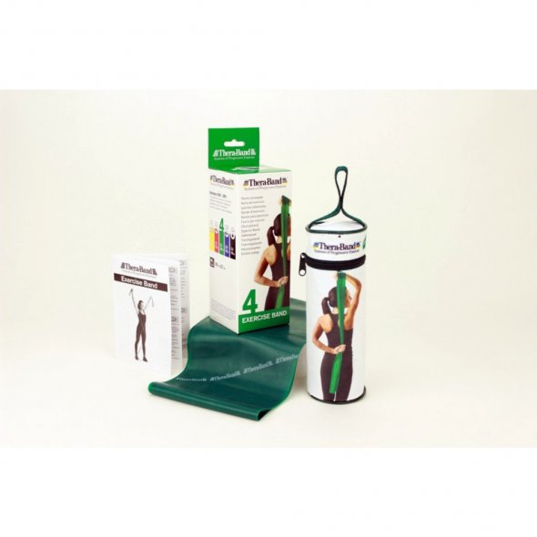 resistance band green in zipper bag theraband