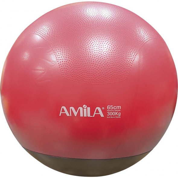 μπάλα γυμναστικής 65cm δίχρωμη amila