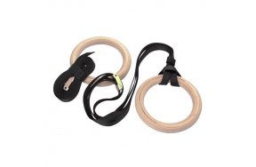 Ξύλινοι Κρίκοι Γυμναστικής με Ιμάντες MDS