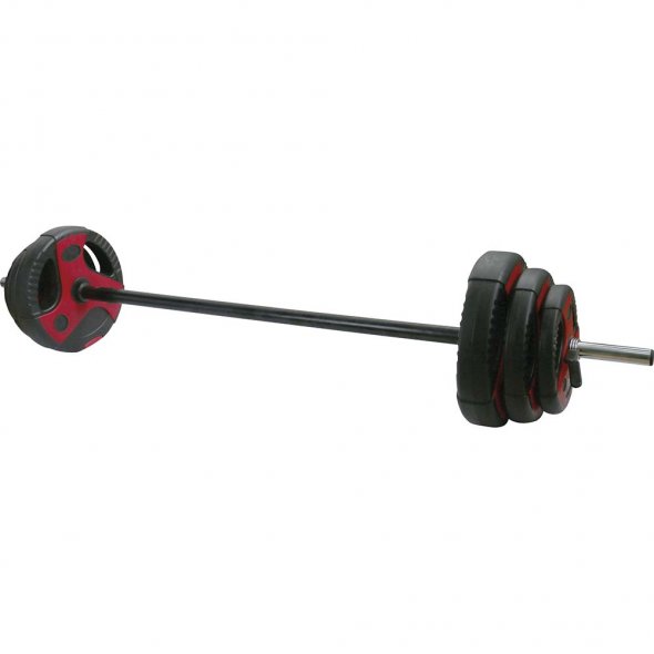 μπάρα body pump set amila με πλαστικοποιημένα βάρη 