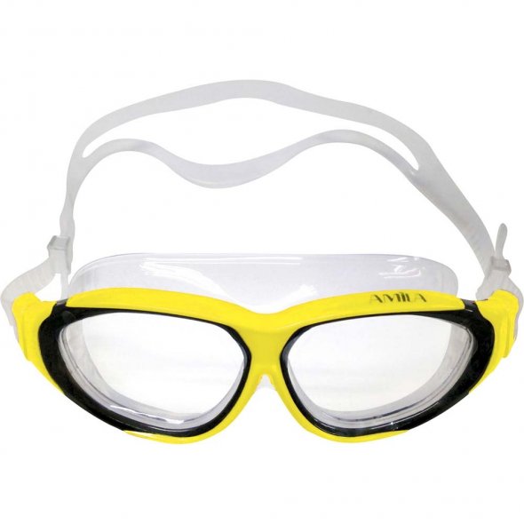 γυαλιά πισίνας κίτρινα amila σιλικόνη