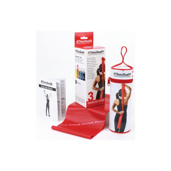 resistance band 2.5m red in zipper bag theraband