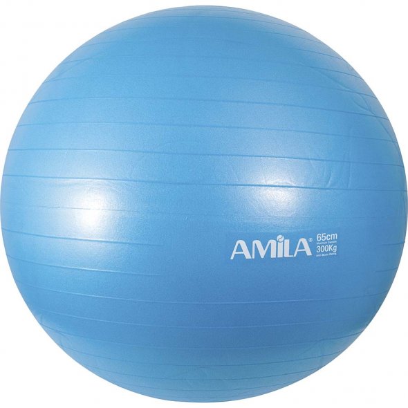μπάλα γυμναστικής 55cm μπλε amila
