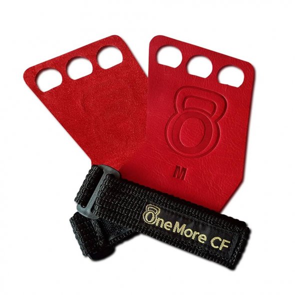 γάντια crossfit 3 holes κόκκινα/large omcf