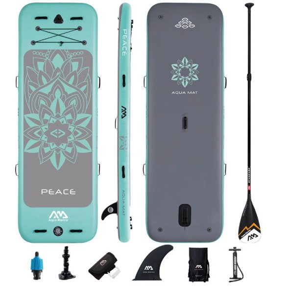 φουσκωτό sup peace 9’9” yoga isup 300cm aqua marina όλο το σετ