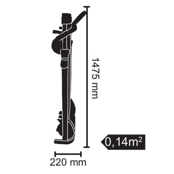 διάδρομος γυμναστικής everfit TFK 155 slim αναδίπλωση διαστάσεις