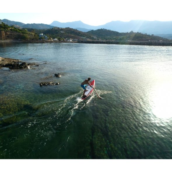 Φουσκωτό sup hyper aqua marina ένας χρήστης κουπιά στα ανοιχτά 