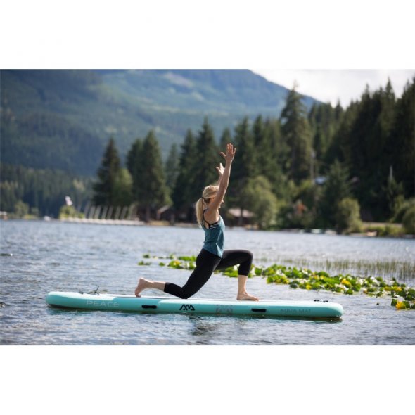 φουσκωτό sup peace 9’9” yoga isup 300cm aqua marina χρήστης κάνει yoga