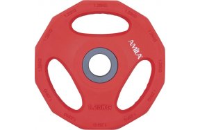 Δίσκος Pump 1,25kg με επένδυση λάστιχο κόκκινο Φ30 Amila 84515