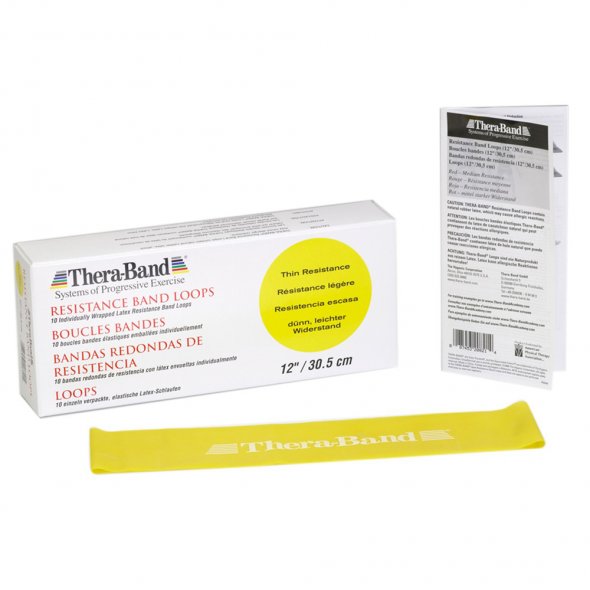 λάστιχο loop band 7,6x30,5cm κίτρινο/thin theraband