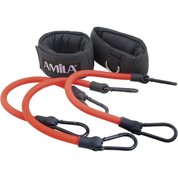 σετ λάστιχα ποδιών κόκκινο amila 