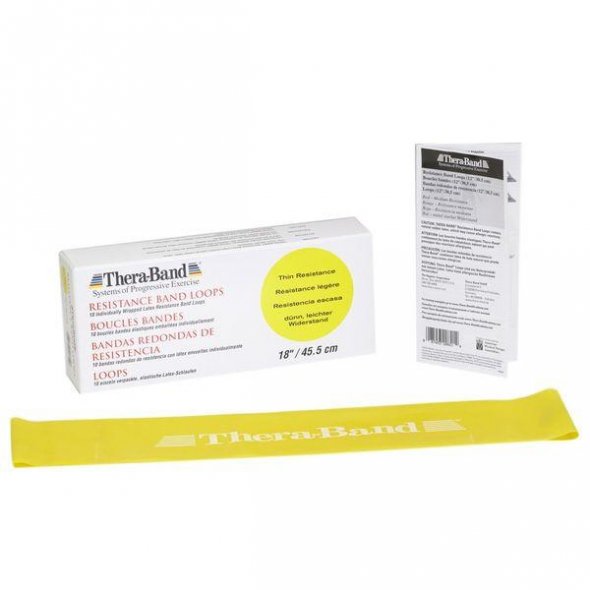 theraband box of latex yellow light