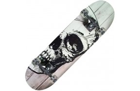 skateboard white skull netreme