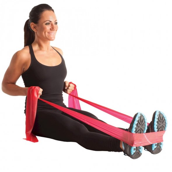 resistance band 2.5m red in zipper bag theraband άσκηση
